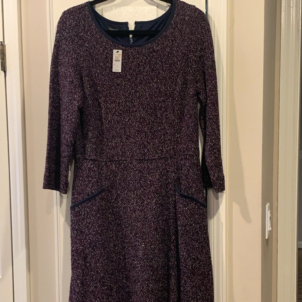 Talbots drop waist boucle dress. NWT.